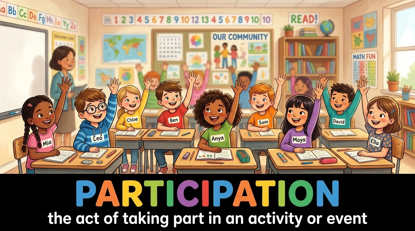 English Illustration for participation